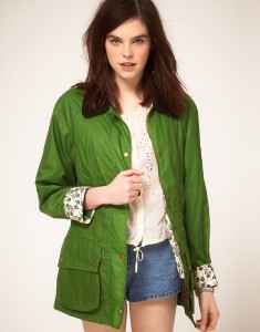Barbour jacket with Liberty print lining