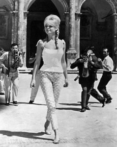 Brigitte Bardot polka dot capri pants