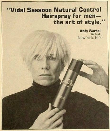 Andy Warhol advert for Vidal Sassoon