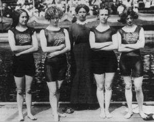 Vintage female swimmers