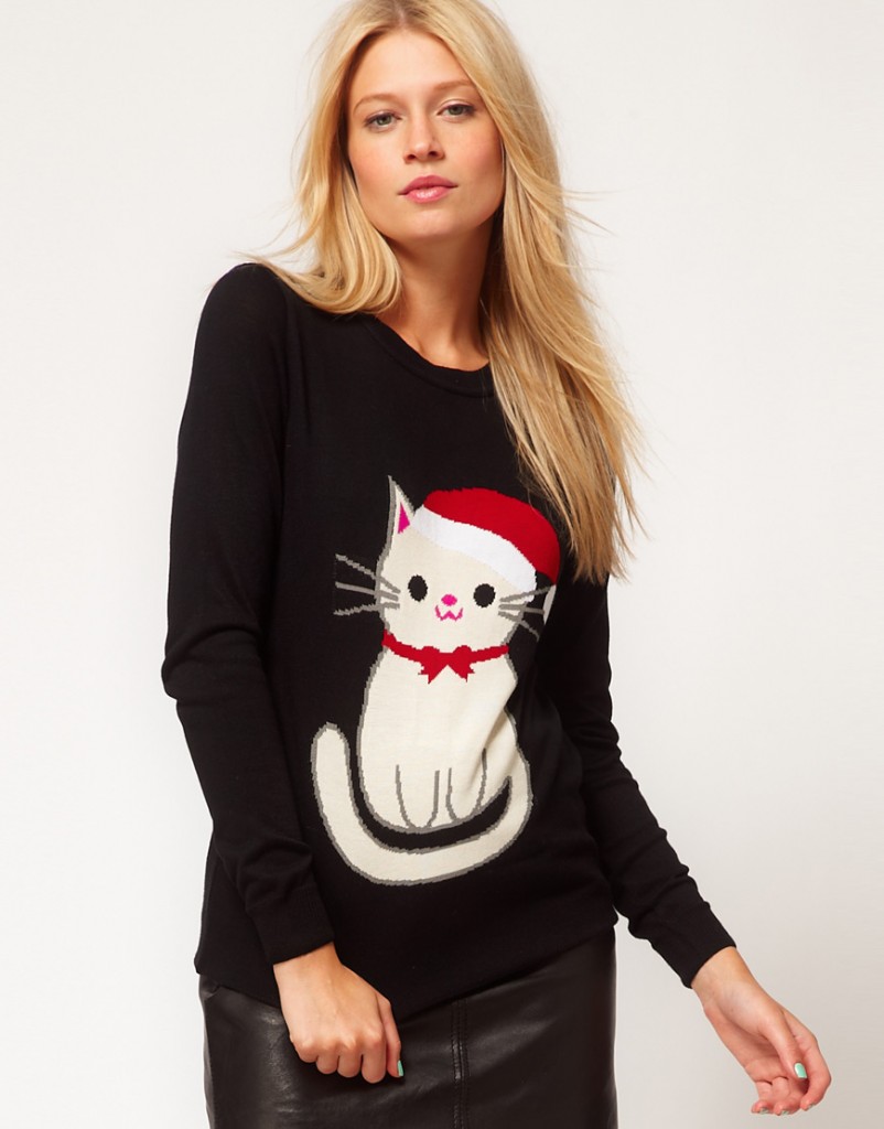 ASOS cat in a hat sweater