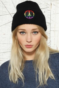 Peace beanie hat Urban Outfitters