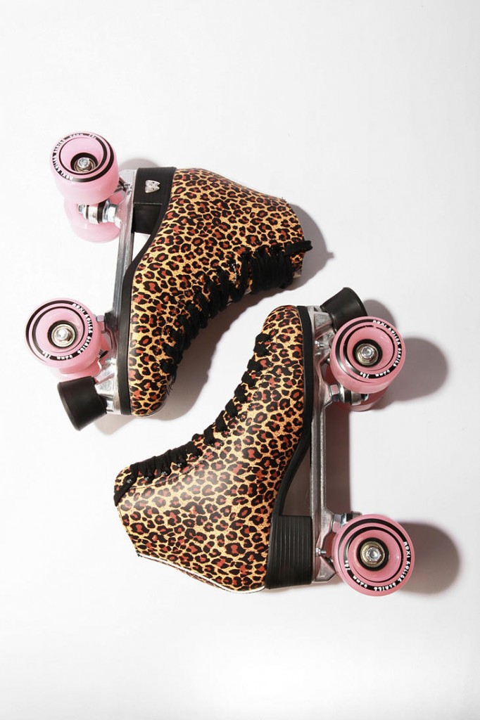 leopard print roller skates