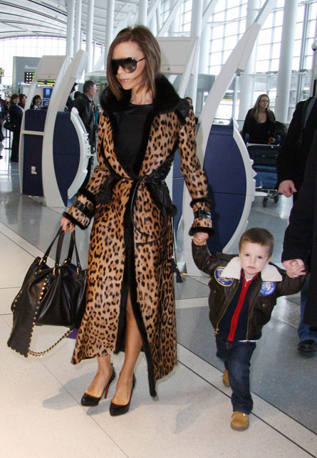 Victoria Beckham leopard print coat