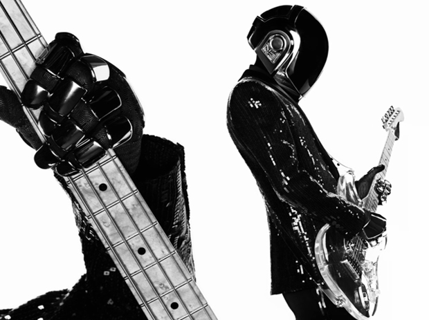 Daft Punk dressed by Saint Laurent promo shot for Get Lucky