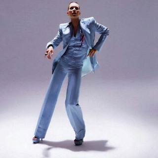 Kate Moss David Bowie  suit