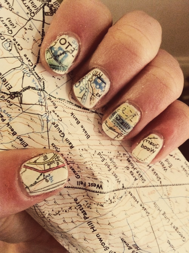 Map design nail art