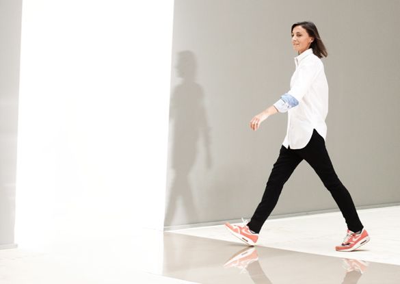 Pheobe Philo on the catwalk in trainers