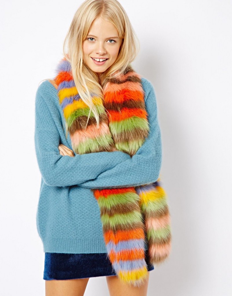 muppet furry stripe scarf