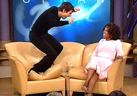 Tom Cruise jumping up and down on Oprah's sofa